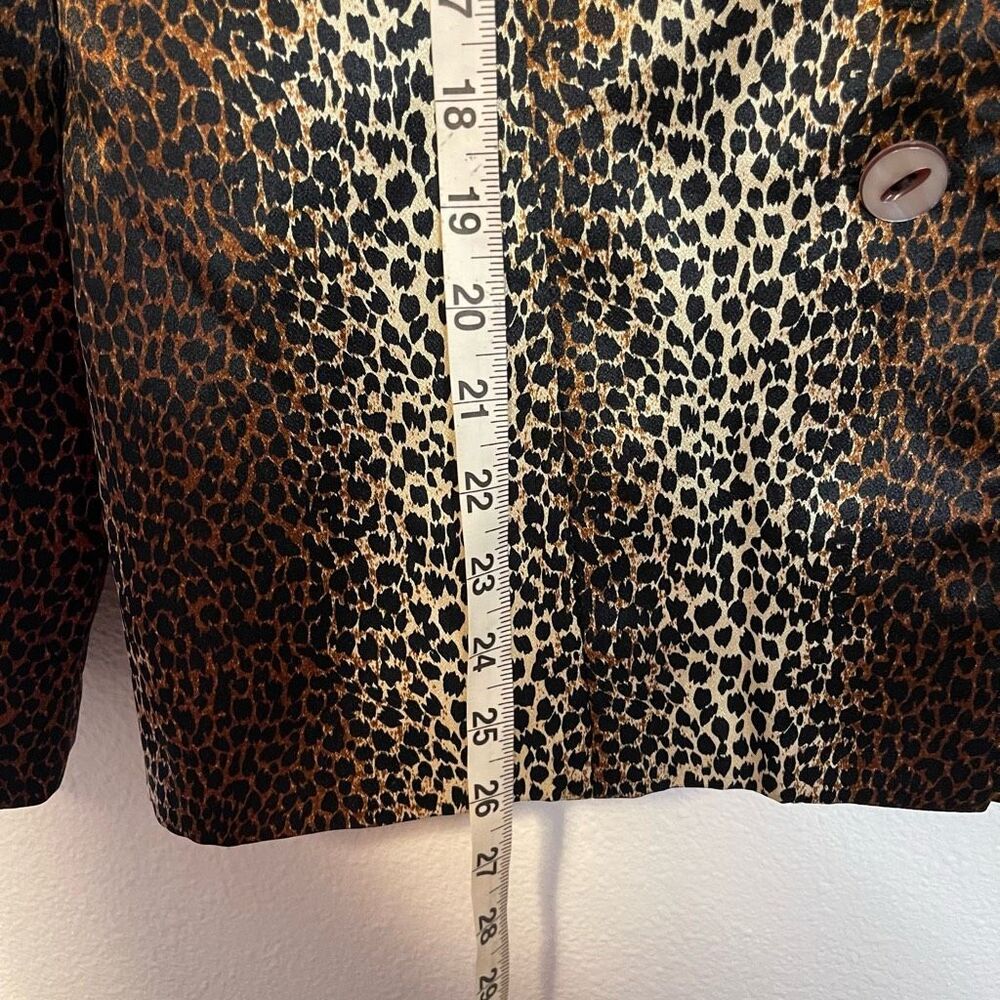 Vintage Clio 2 Suit Cheetah Print Blazer Size 12 - Picture 5 of 7